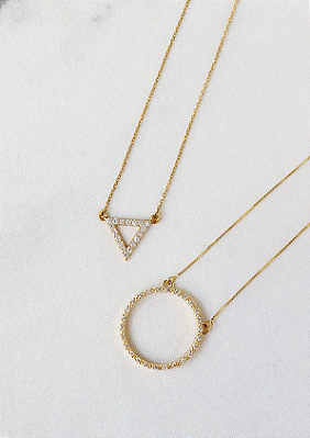 Corrente com Pingente Ouro 18k Circulo