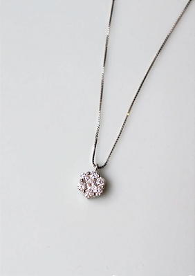 Corrente Com Pingente Ouro 18k Flor