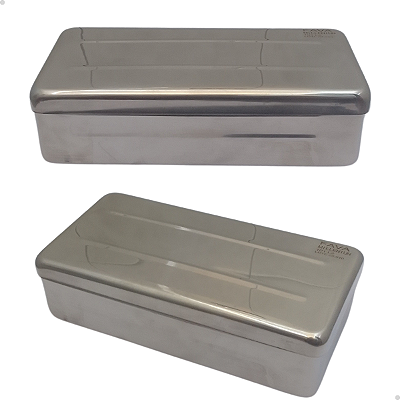 Estojo Caixa Inox Liso Cirurgico ABC Instrumentos