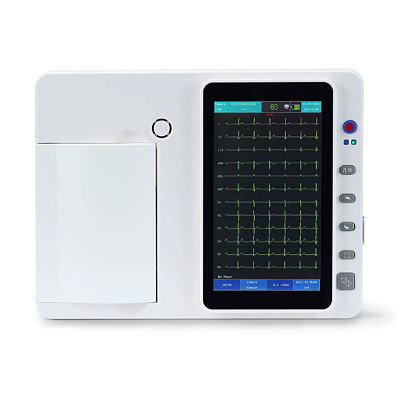 Eletrocardiógrafo 3 Canais e 12 Derivações ECG Tela 7 Polegadas