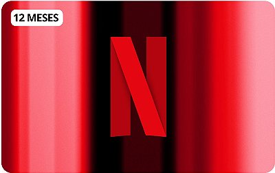 Cartão Netflix Digital Pré-Pago 12 Meses