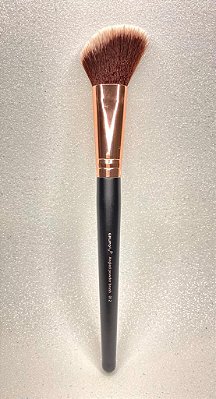 PINCEL PARA BLUSH E BRONZER CHANFRADO ROSE GOLD - A012