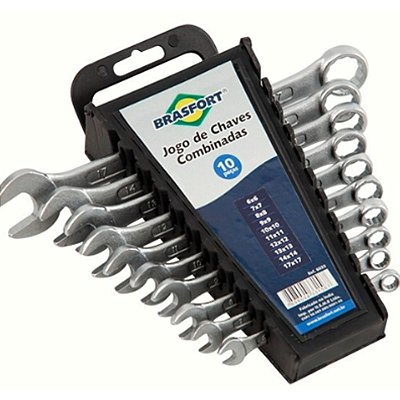 JOGO CHAVE COMBINADA C/10 BRASFORT E-COMMERCE