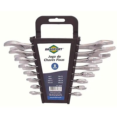 JOGO CHAVE FIXA 6 A 17MM C/6PCS BRASFORT E-COMMERCE