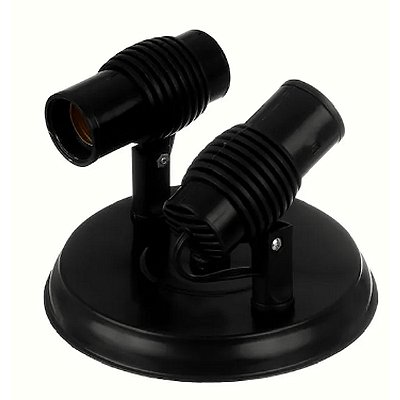 SPOT PVC POPYLUX P/ 02 LAMP PRETO EXTRALUZ