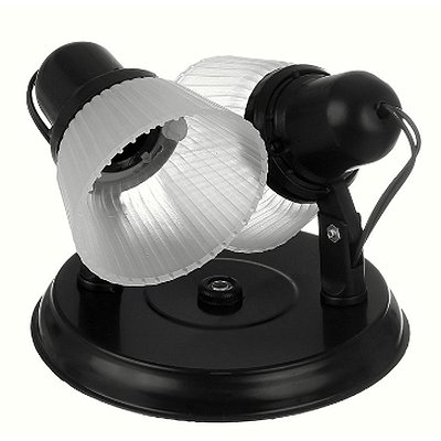 SPOT CRISTAL LUX P/ 02 LAMP  PRETO EXTRALUZ