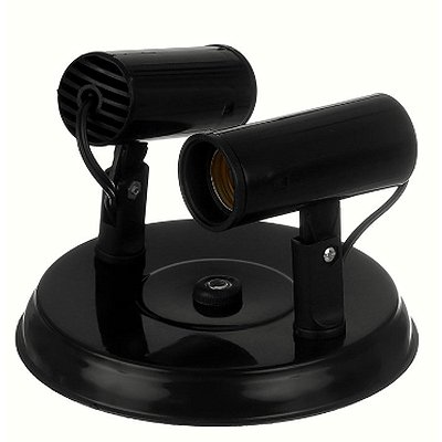 SPOT POPY LISO PARA 02 LÂMPADAS PRETO