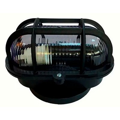 TARTARUGA PVC OVAL E27 PRETA EXTRALUZ