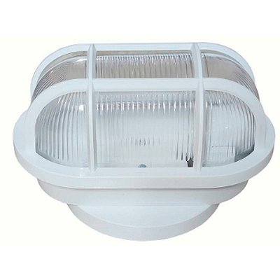 TARTARUGA PVC OVAL E27 BRANCA EXTRALUZ