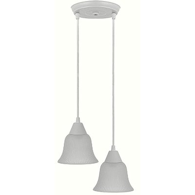 PENDENTE SINO P/ 02 LAMP BRANCO EXTRALUZ