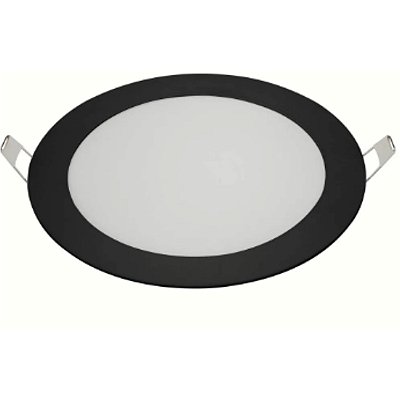 PAINEL REDONDO EMB 12W 6000K PRETO ELGIN