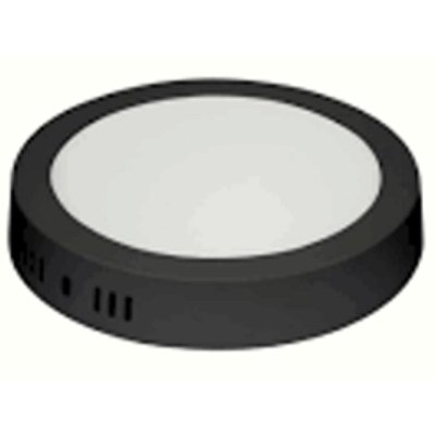 PAINEL REDONDO SOB 12W 6000K PRETO ELGIN