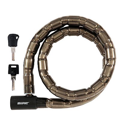 CADEADO P/ MOTO COM CHAVE 22MM X 1,20M BRASFORT