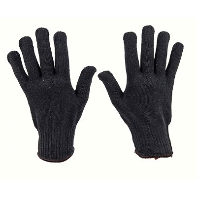 LUVA DE MALHA PRETA LISA BRASFORT