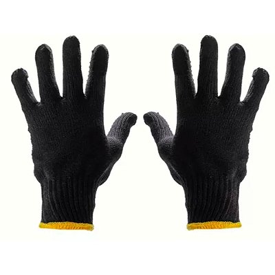 LUVA DE MALHA PRETA PIGMENTADA PRETA BRASFORT
