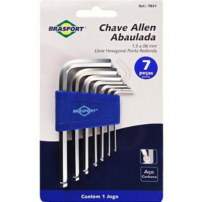 JOGO CHAVE HEXAGONAL/ALLEN C/10 BRASFORT