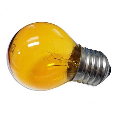 LAMPADA BOLINHA 15W 127V E27 BG35 AMARELA BRASFORT