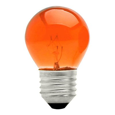 LAMPADA BOLINHA 15W 127V E27 BG35 LARANJA BRASFORT