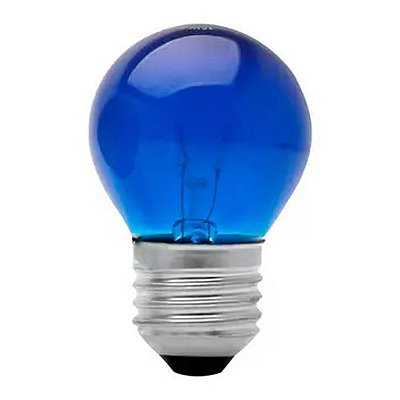 LAMPADA BOLINHA 15W 220V E27 BG35 AZUL BRASFORT