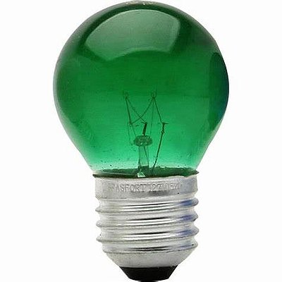 LAMPADA BOLINHA 15W 220V E27 BG35 VERDE BRASFORT