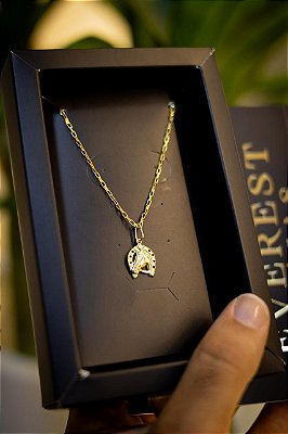 KIT CORRENTE + PINGENTE - BANHADO A OURO