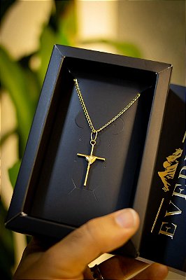 KIT CORRENTE + PINGENTE - BANHADO A OURO