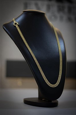 CORRENTE ESTEIRA PITBULL DE 6MM FECHO BOIA - BANHADO A OURO