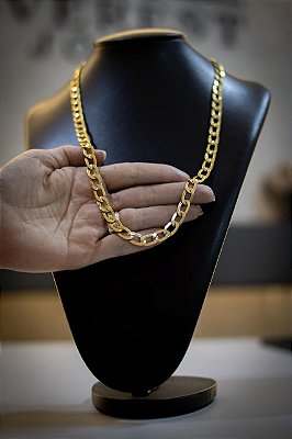 CORRENTE ITALIANA DE 8MM - BANHADO A OURO