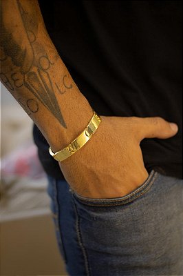BRACELETE DE 12MM - BANHADO A OURO