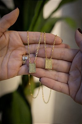 ESCAPULARIO - PELA GRAÇA DE DEUS - BANHADO A OURO