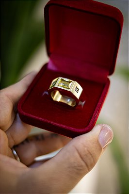 ANEL DE FORMATURA MASCULINO PERSONALIZADO- BANHADO A OURO