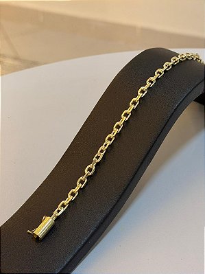 PULSEIRA CADEADO QUINA CURTA DE 6MM