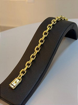 PULSEIRA CADEADO QUINA DE 8MM