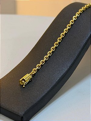 PULSEIRA CADEADO QUINA CURTA DE 4MM