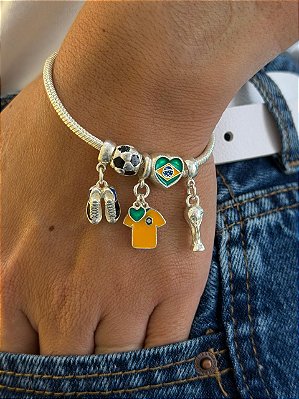 PULSEIRA PANDORA COPA DO MUNDO EM PRATA