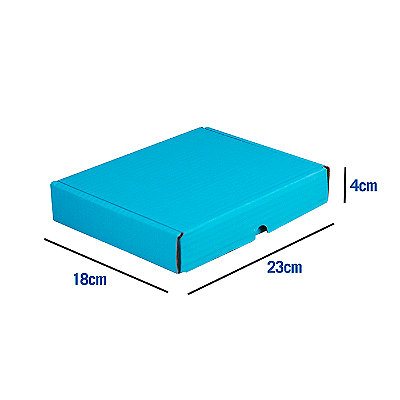 Caixa de Papelão Azul Pequena - 23 x 18 x 4