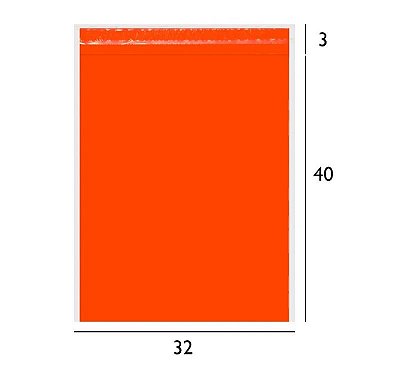 Envelope de Segurança Colorido Médio - 32x40 - Laranja