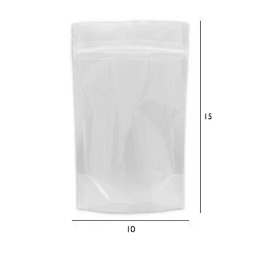 Saco Stand Up Pouch Transparente - Fecho Zip - 10 x 15