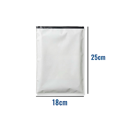 Saco Zip EVA Fosco com Trilho Preto - 18x25