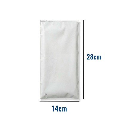 Saco Zip EVA Fosco com Trilho Transparente - 14x28