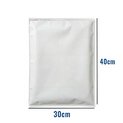 Saco Zip EVA Fosco com Trilho Transparente - 30x40