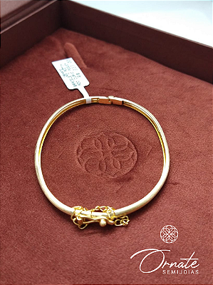 BRACELETE ACETINADO CURVO PEQUENO