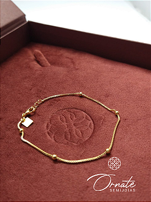 Pulseira Fina 5 Esferas