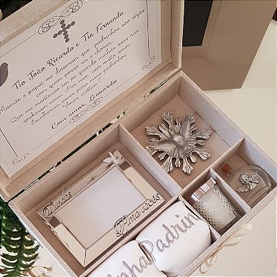 Caixa Convite Batismo Luxo