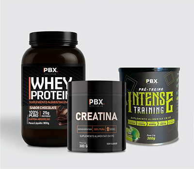 WHEY PROTEIN CHOCOLATE + INTENSE LIMÃO + CREATINA