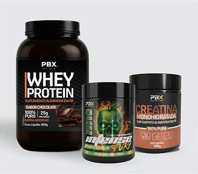 WHEY PROTEIN CHOCOLATE + INTENSE FURY + CREATINA