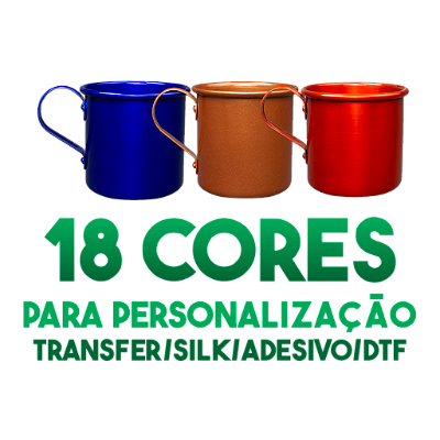 Caneca de alumínio lisa para Transfer/Silk/DTF, outros - 370ml