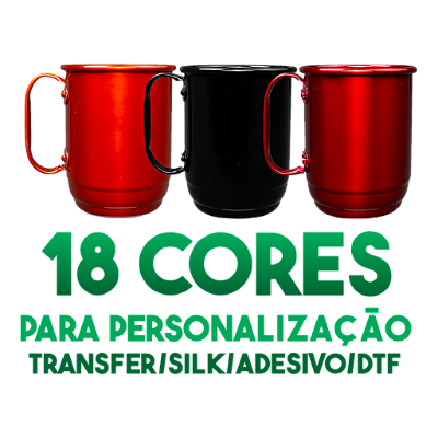 Caneca de alumínio lisa para Transfer/Silk/DTF, outros - 500ml (Economic)