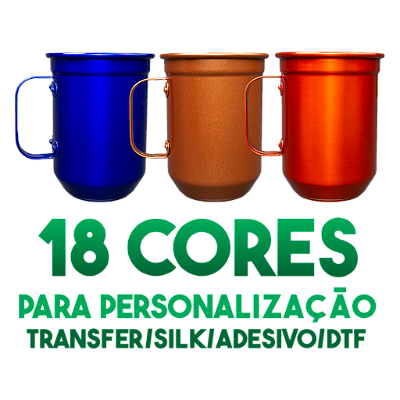 Caneca de alumínio lisa para Transfer/Silk/DTF, outros - 600ml