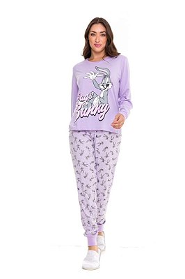 Pijama  Looney Tunes Manga Longa Evanilda